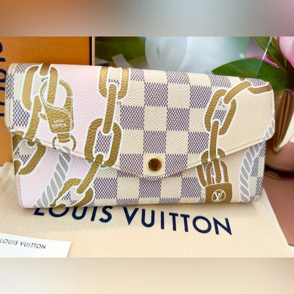 Louis Vuitton Limited Edition Nautical Damier Azur Portefeiulle Sarah Wallet - Picture 15 of 15